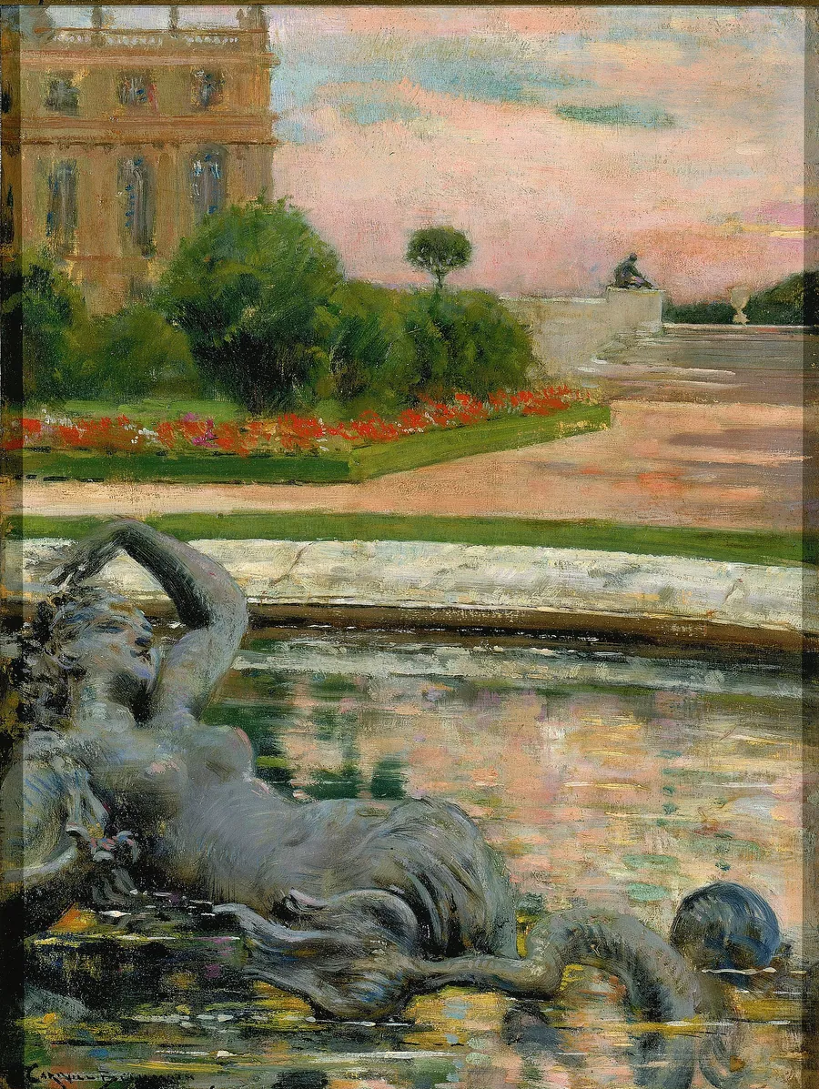 Parterre du Nord, Fontaine des Sirenes by Carroll Beckwith, born Hannibal, MO 1852-died New York City 1917