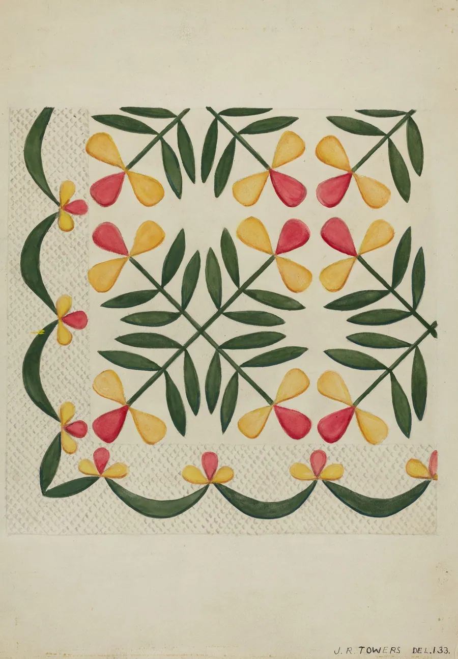 Applique Coverlet by John R. Towers