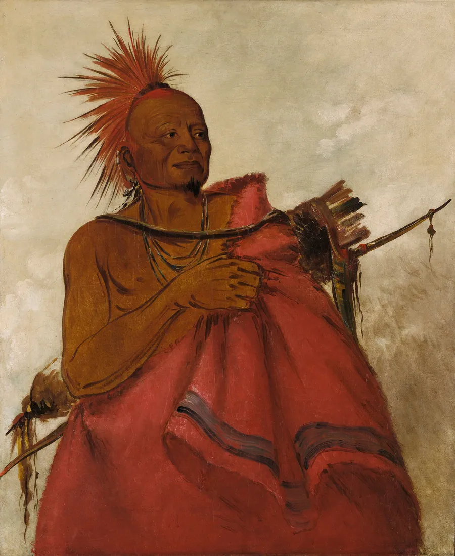 Tcha-tó-ga, Mad Buffalo, Murderer of Two White Men by George Catlin, born Wilkes-Barre, PA 1796-died Jersey City, NJ 1872
