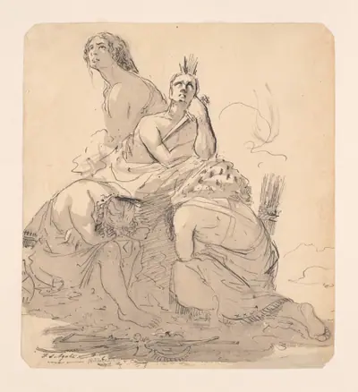 Indians Lamenting the Approach of the White Man (from McGuire Scrapbook)