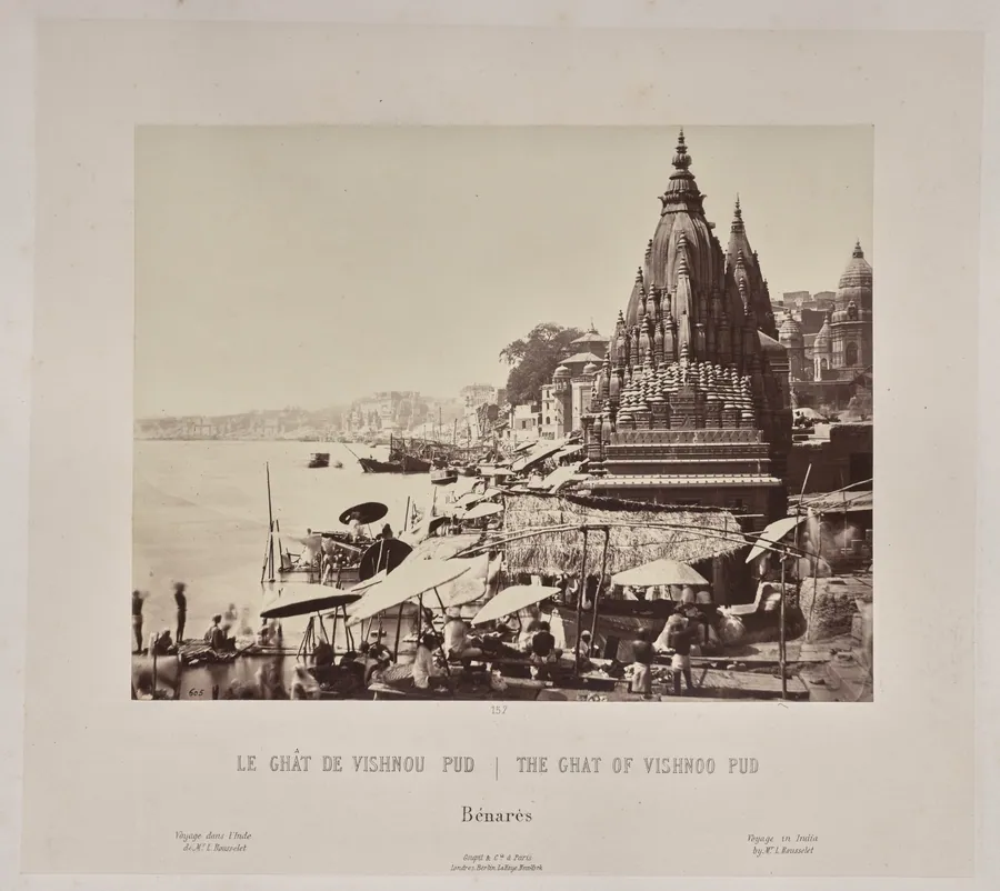 The Ghat of Vishnoo Pud, Bénarès by Louis-Théophile Marie Rousselet