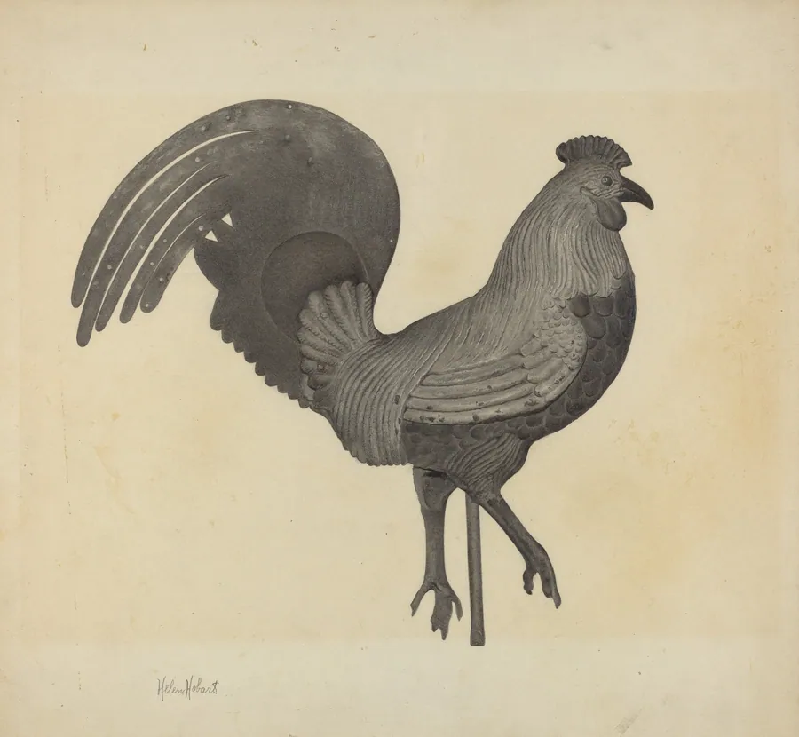 Weather Vane - Cock by Helen Hobart