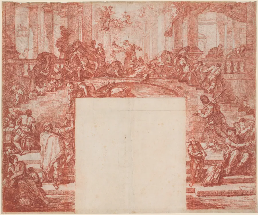 Christ Cleansing the Temple (after Luca Giordano) by Jean-Robert Ango