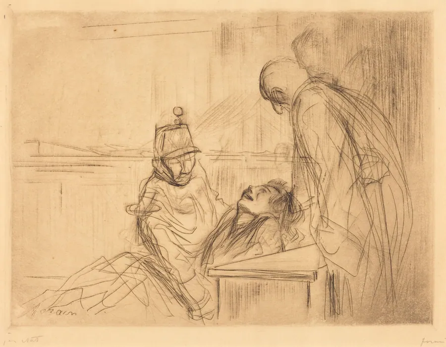 Evanouissement à l'audience (Fainting at the Hearing) by Jean-Louis Forain