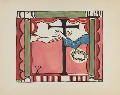 Plate 14: Main Altarpiece, Chimayo: From Portfolio "Spanish Colonial Designs of New Mexico"