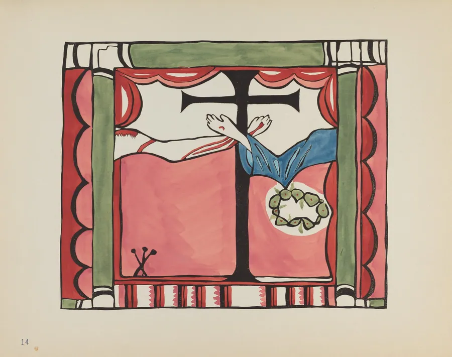 Plate 14: Main Altarpiece, Chimayo: From Portfolio "Spanish Colonial Designs of New Mexico" by American 20th Century