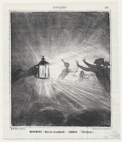 November, month of fog (Matthieu de Laensberg), from 'News of the day,' published in Le Charivari, November 14, 1867