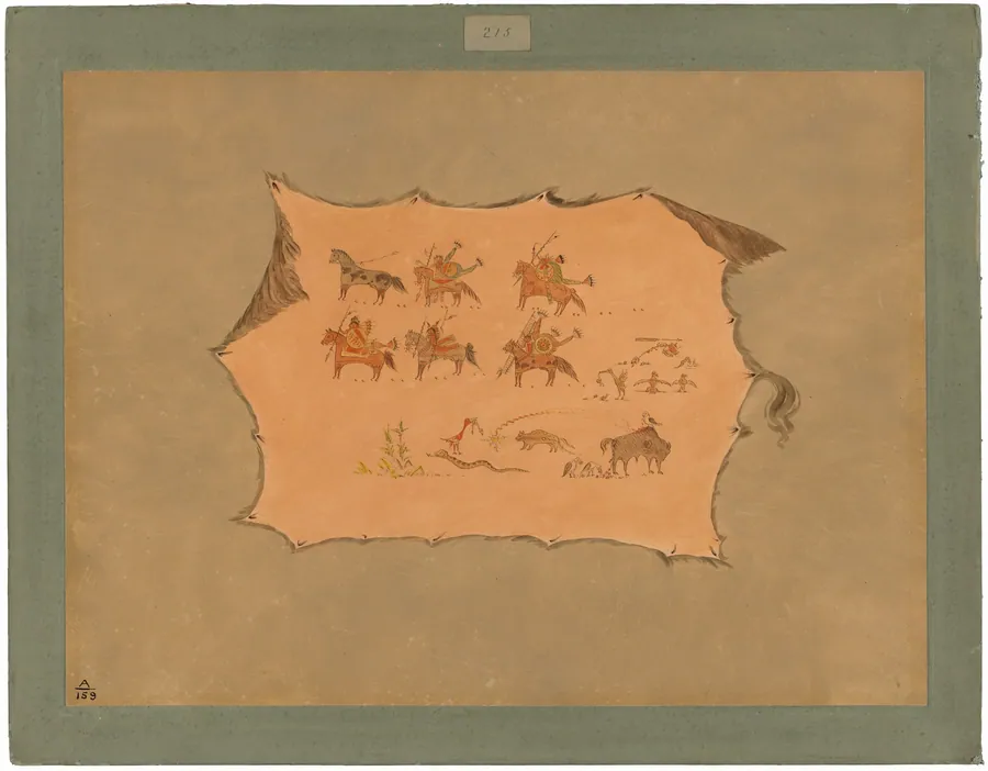 Facsimile of a Pawnee Doctor's Robe by George Catlin
