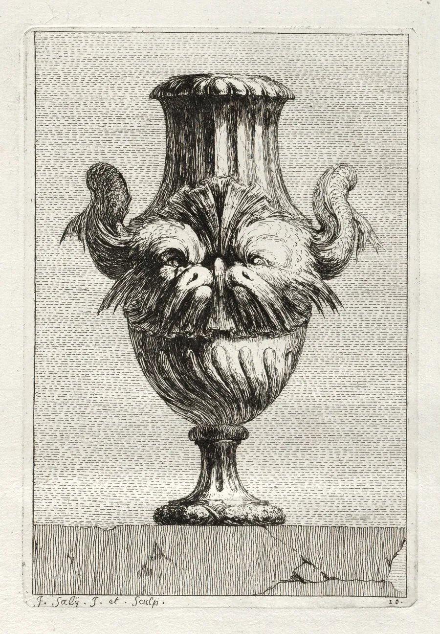 Suite of Vases:  Plate 10 by Jacques François Saly