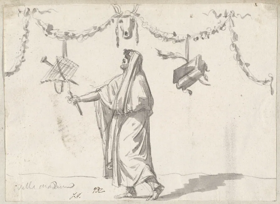 Ornament with a Bearded Man in Ancient Dress by Jacques-Louis David