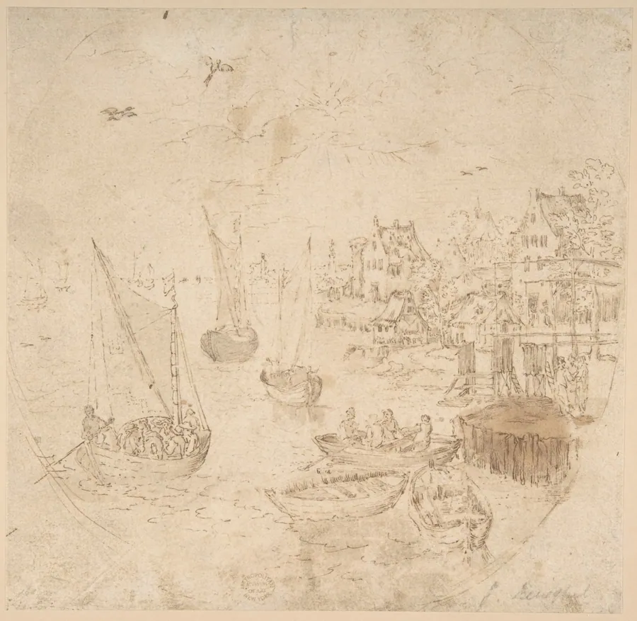 Boats and Houses by Jan Brueghel the Elder