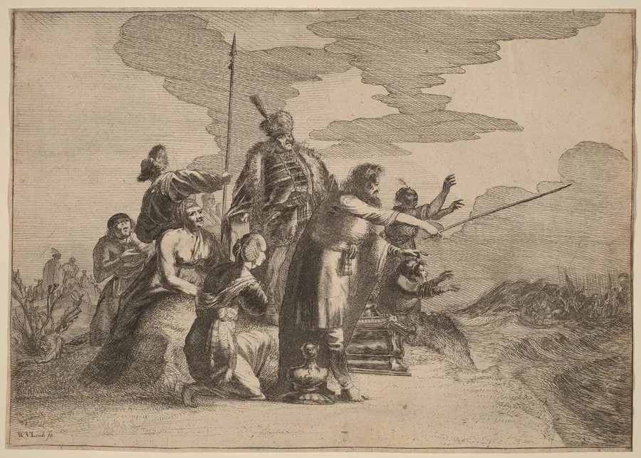 Pharoah Perishing in the Red Sea by Willem van Lande