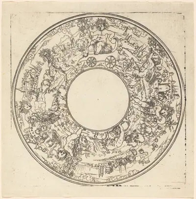 Bacchus Riding in a Wagon