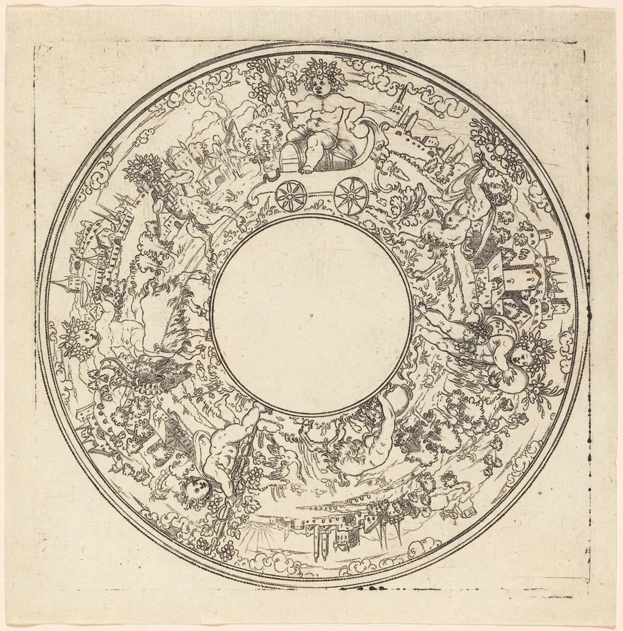 Bacchus Riding in a Wagon by Jonas Silber