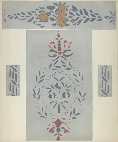 Stencilled Wall (Detail)