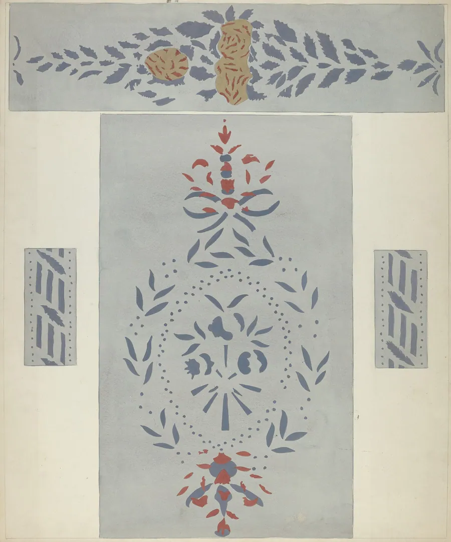 Stencilled Wall (Detail) by Alvin M. Gully