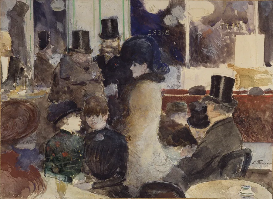At the Cafe by Jean-Louis Forain, French, b. Reims, 1852–1931