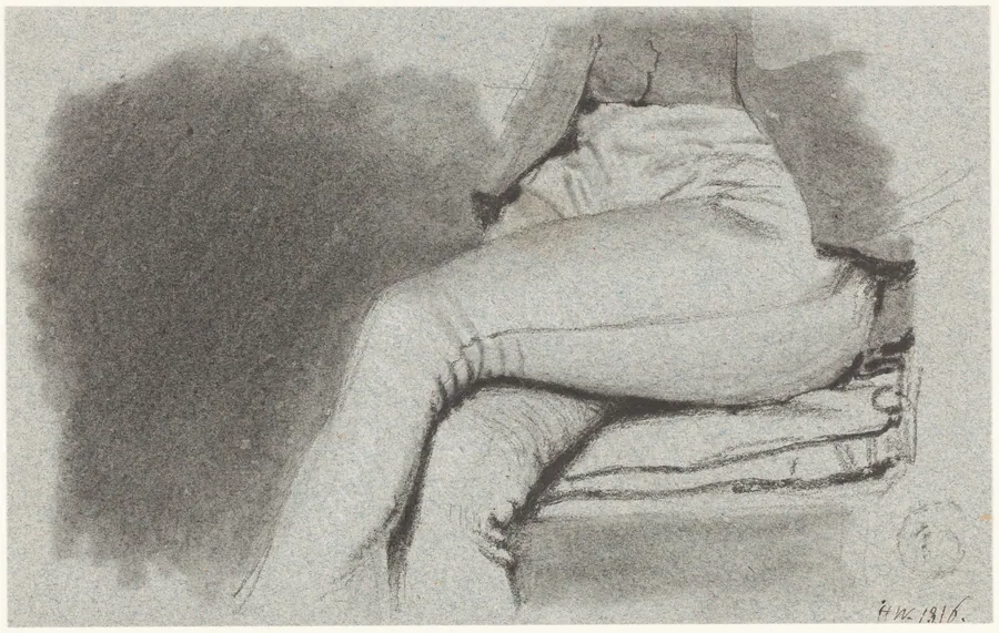 Study of a Seated Man's Legs by Henry Wyatt