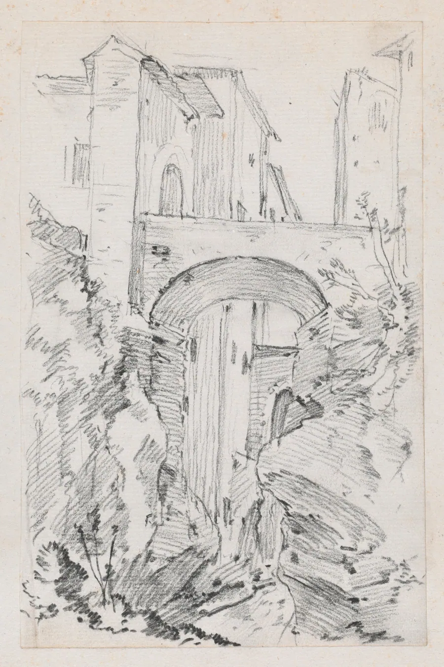 A High Bridge in Tivoli by Joseph-Marie Vien