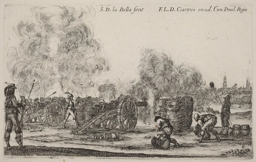 Firing the Cannons by Stefano Della Bella