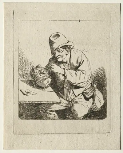 Peasant Lighting his Pipe