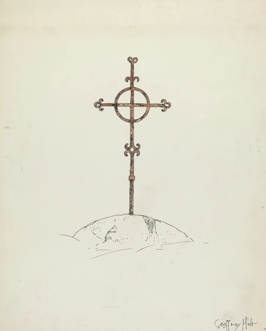 Wrought Iron Cross by Geoffrey Holt