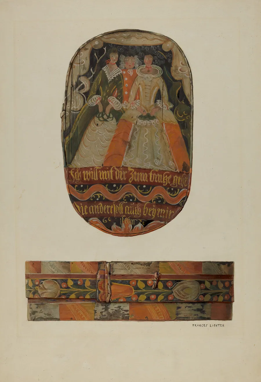 Pa. German Bride's Box by Frances Lichten
