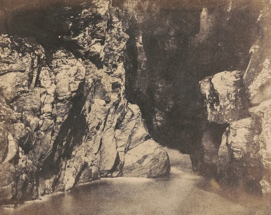 Banks of a Pool, the Rumbling Bridge at Dunkeld by John William Dudgeon