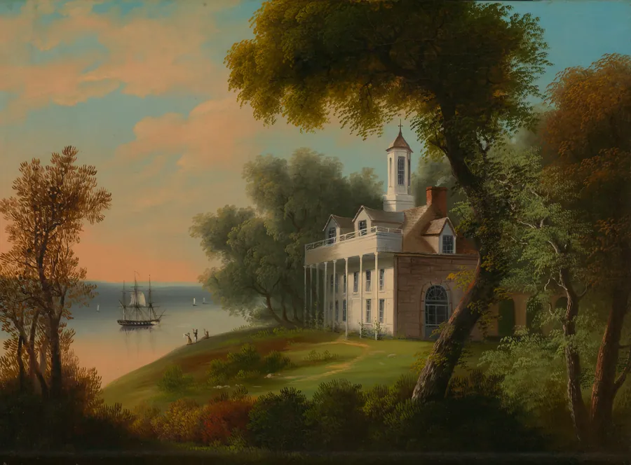 Mount Vernon by Frances Mary "Jennie" Bellows Millard, born Rockingham, VT 1816-died Troy, NY 1853