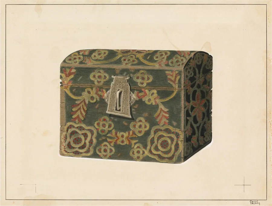 Wood Box or Chest by Carol Larson