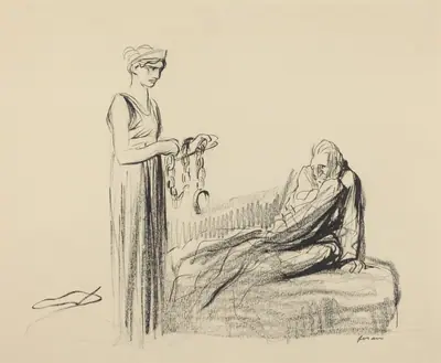 a) Fetters (recto); b) Several Figures (verso)