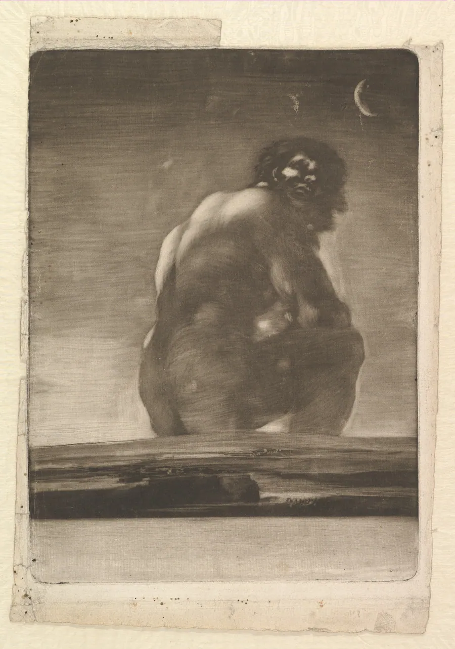 Seated Giant by Goya (Francisco de Goya y Lucientes)