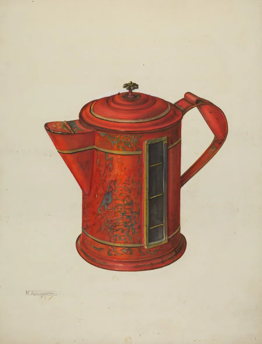 Toleware Coffee Pot by Nicholas Acampora