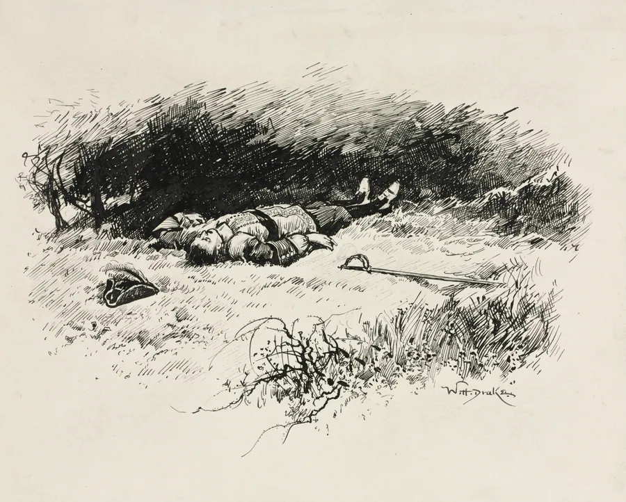 Tail Piece for Chapter XXI from "Lorna Doone" by William Henry Drake