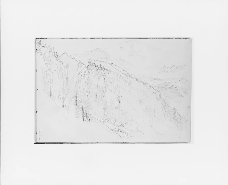Mountainside (from Sketchbook X) by William Trost Richards