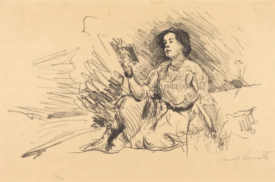 Lesendes Mädchen (Girl Reading) by Lovis Corinth