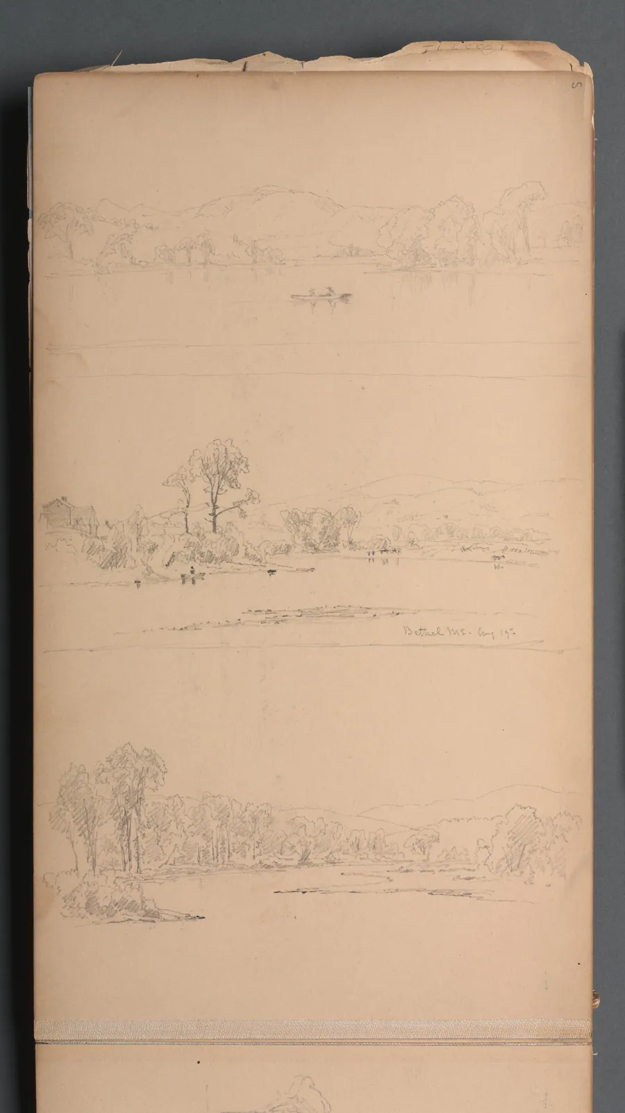 Sketchbook, page 05: "Bethel ME Aug 19th" by Sanford Robinson Gifford