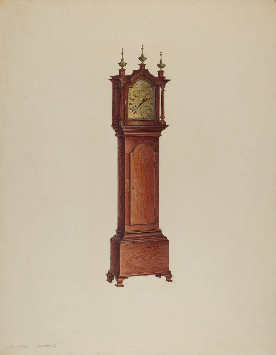 Miniature Tall Clock by Isadore Goldberg