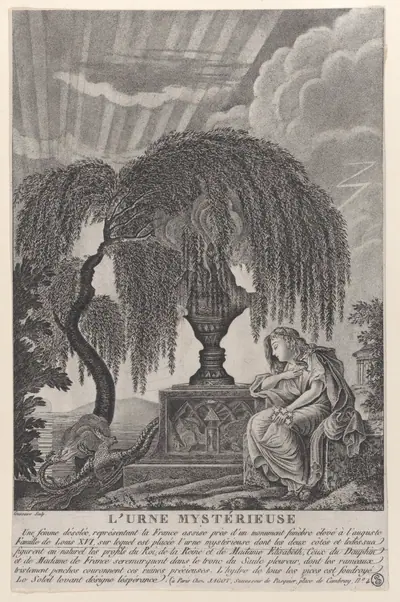 The Mysterious Urn, with the hidden silhouettes of the French royal family