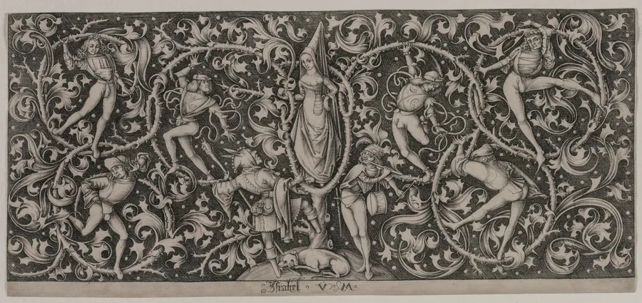 Ornament with Dance of the Lovers by Israhel van Meckenem