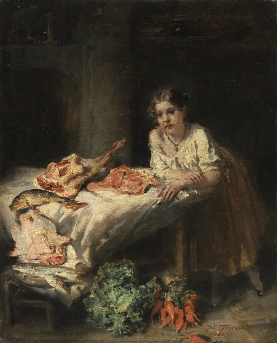 The Bourgeois' Kitchen by Octave Tassaert