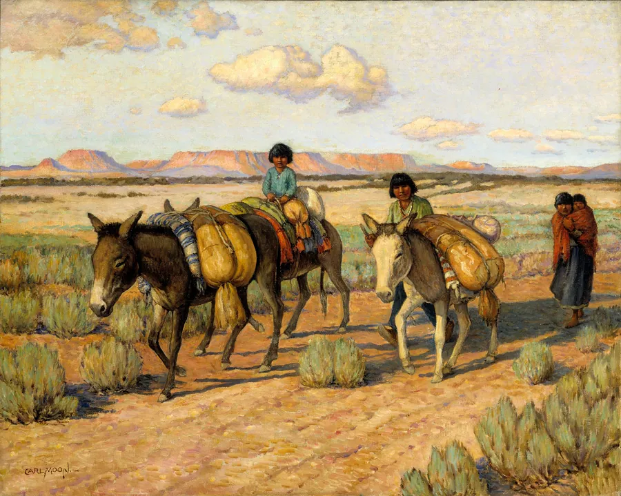 Going Home with the Harvest by Carl Moon, born Wilmington, OH 1879-died San Francisco, CA 1948