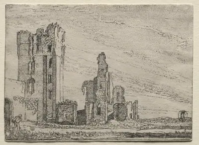 Ruins of the Castle Huys Te Kleef near Haarlem