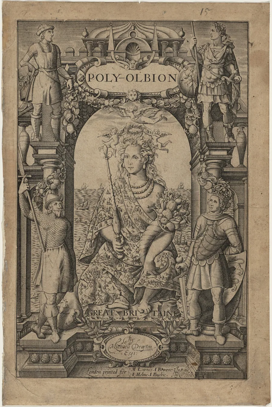 Frontispiece to Drayton's Poly-olbion by William Hole