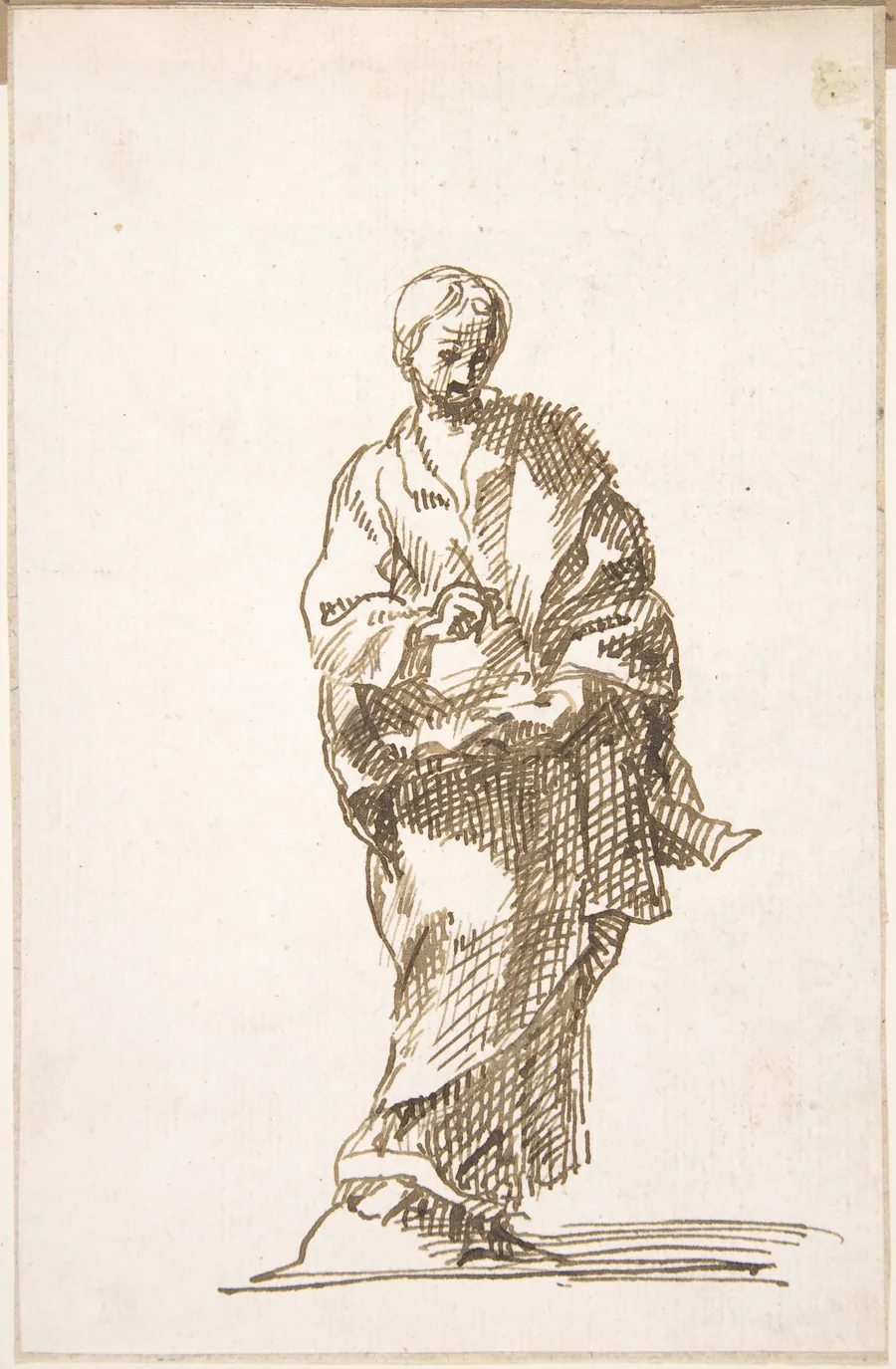 Standing Figure of an Evangelist by Pedro  Duque Cornejo