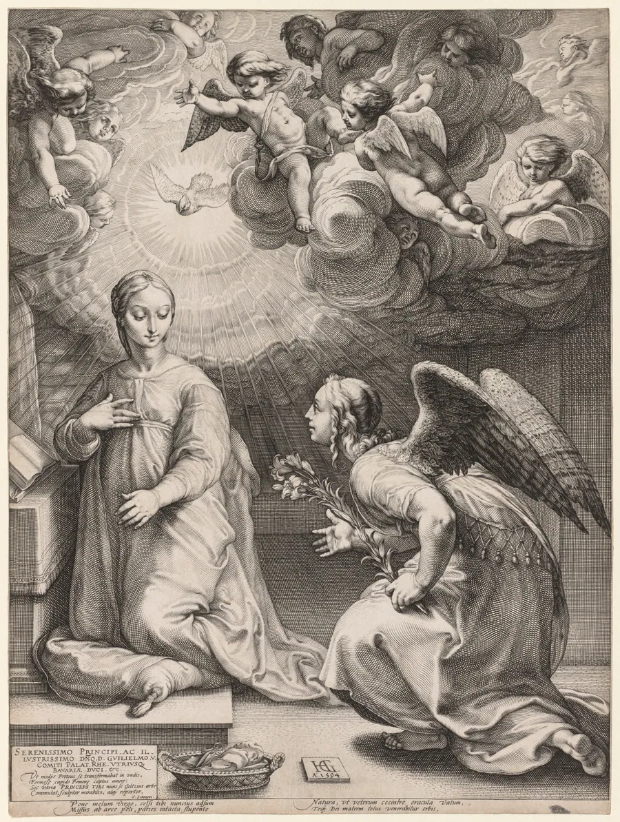 The Annunciation by Hendrick Goltzius