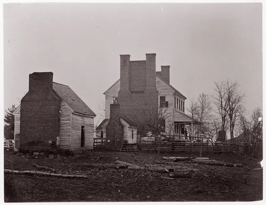 Lewis House. Battlefield of Bull Run by George N. Barnard