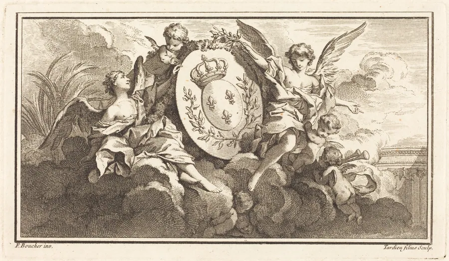 Royal Coat of Arms of Louis XV by Jacques Nicolas Tardieu