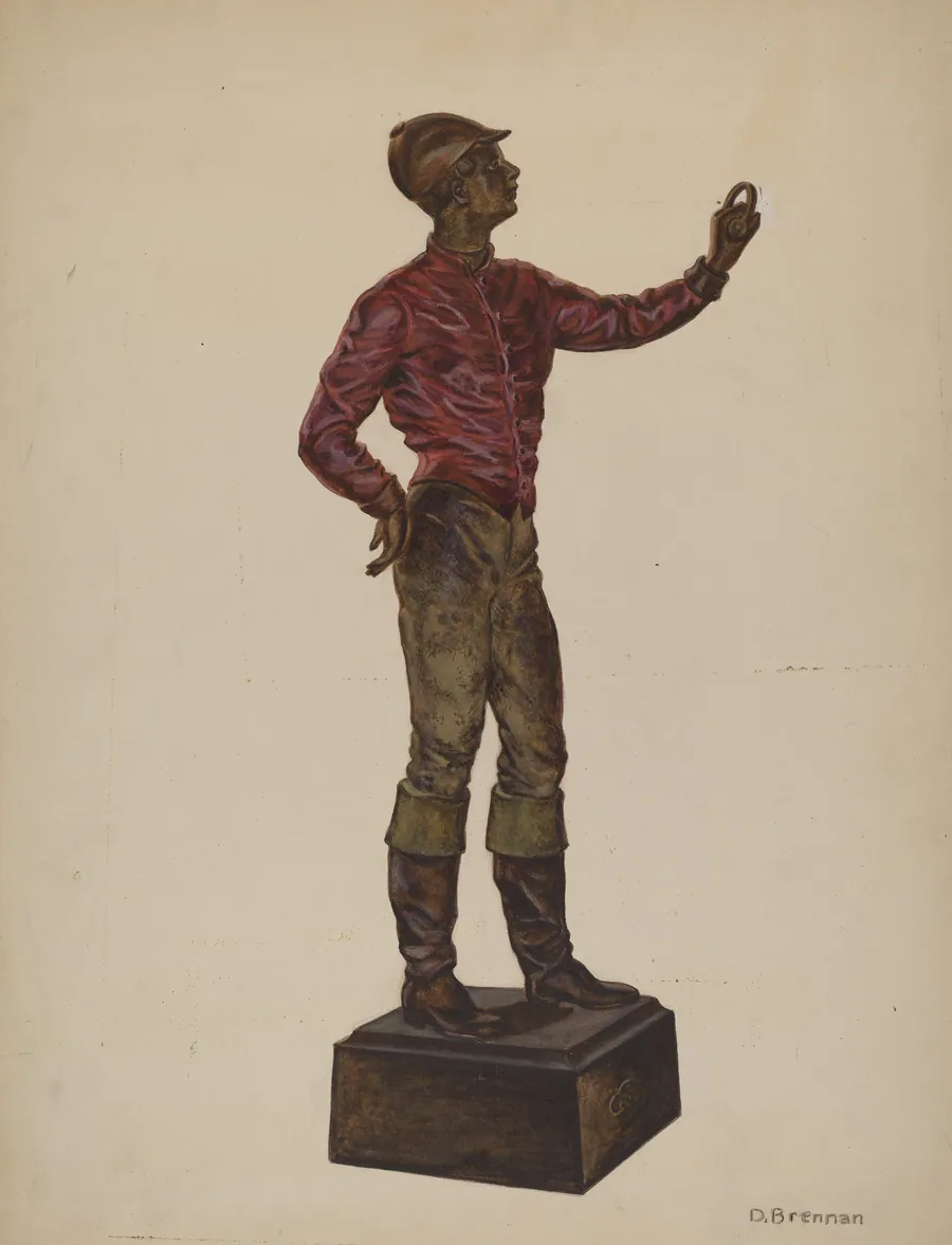 Cast Iron Dobbie: Jockey by Dorothy Brennan
