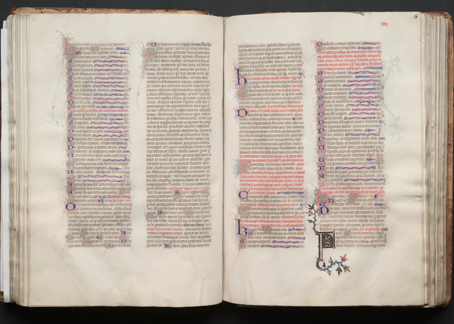 The Gotha Missal:  Fol. 55v, Text by Master of the Boqueteaux